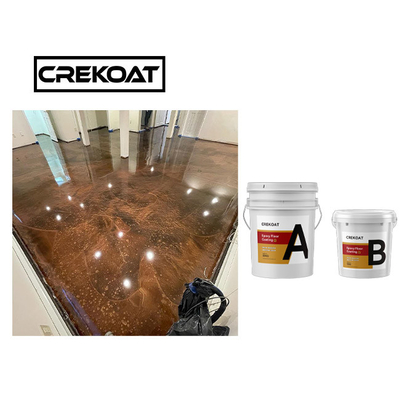 Plancher époxyde métallique industriel clair de lustre superbe enduisant deux composants
