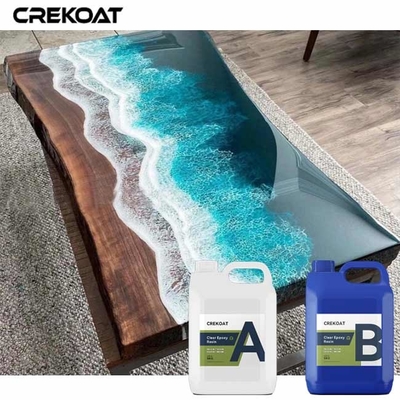 Couche liquide transparente à finition brillante pour résine époxy