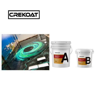 Crekoat Décoratif béton métallique revêtement de sol époxy 3 mm durci sans couture