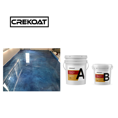 Peinture de sol époxy imperméable à l'eau cristalline 1 mm anti-dérrapage revêtement époxy zéro COV