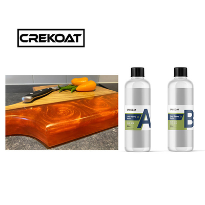 Kit d'art en résine époxy cristalline claire artisanat auto-nivellement facile mélange 1:1 rapport