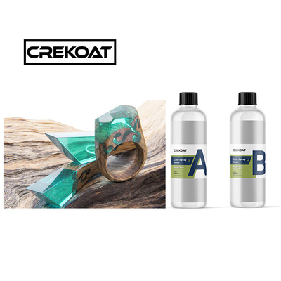 Brillant versant profond clair époxy rigide 2 partie résine claire anti jaunissement pour l' artisanat