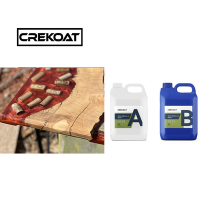 Collez deux composants versant profond résine époxy 100% solides ultra clair