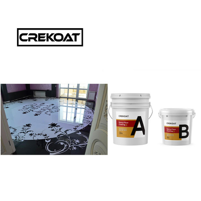 Peinture de sol époxy brillante défoumante revêtement de sol décoratif nettoyant