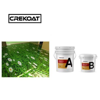 Peinture de sol époxy brillante défoumante revêtement de sol décoratif nettoyant