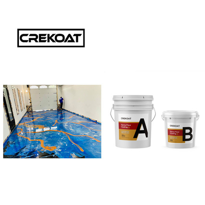 Peinture de sol métallique époxy polissage revêtement époxy résistant à l'abrasion sans soudure