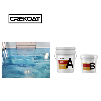 Couche en résine époxy cristalline transparente sans soudure zéro COV 100% solides