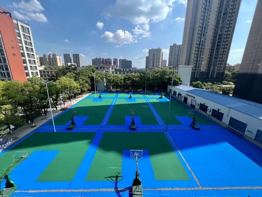 Cour de basket-ball SPU revêtement de sol de sport en silicium PU 8 mm d'épaisseur