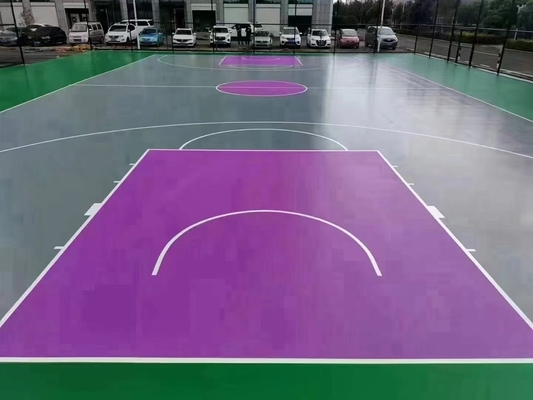 Cour de basket-ball élastique en polyuréthane à faible densité