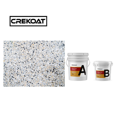 revêtement de sol aliphatique polyaspartique solide zéro COV revêtement de béton polymère