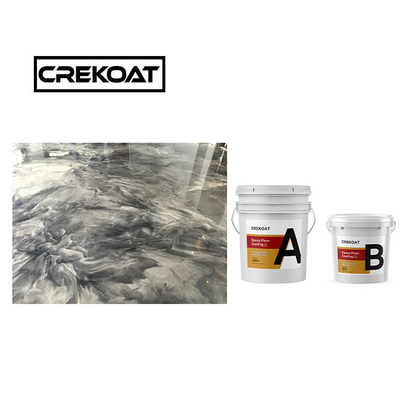 Crekoat Décoratif béton métallique revêtement de sol époxy 3 mm durci sans couture