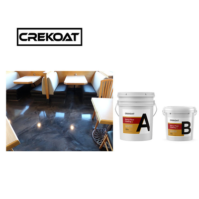 Peinture de sol époxy imperméable à l'eau cristalline 1 mm anti-dérrapage revêtement époxy zéro COV