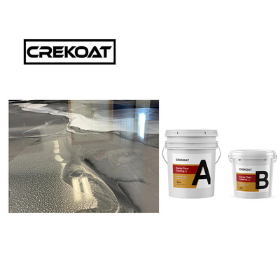 Peinture de sol époxy imperméable à l'eau cristalline 1 mm anti-dérrapage revêtement époxy zéro COV