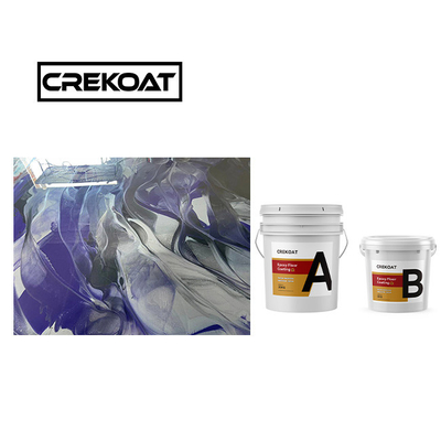Crekoat Décoratif béton métallique revêtement de sol époxy 3 mm durci sans couture