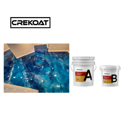 Crekoat Décoratif béton métallique revêtement de sol époxy 3 mm durci sans couture