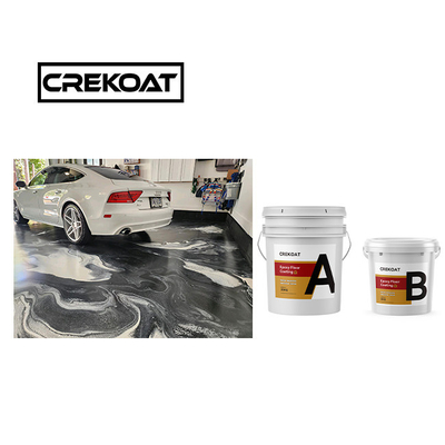 Peinture en béton époxy métallique à haute brillance en cuivre 3 mm 100% solides