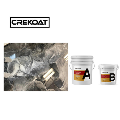 Couche en résine époxy cristalline transparente sans soudure zéro COV 100% solides