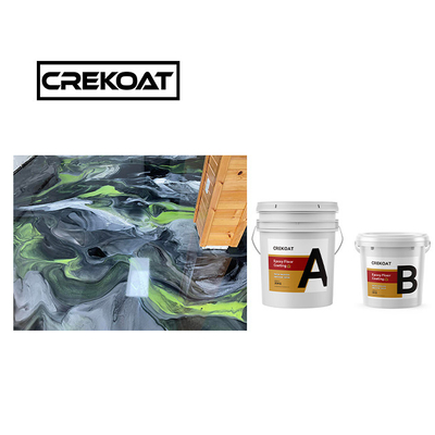 Couche en résine époxy cristalline transparente sans soudure zéro COV 100% solides