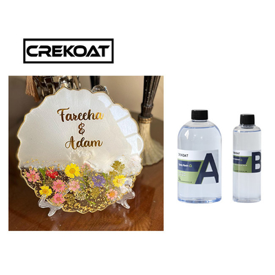 Composant en verre d'Art Clear Epoxy Resin Two de dessus de Tableau de haut liquide de construction