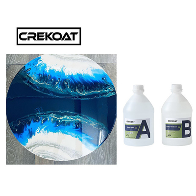 Individu versable nivelant la pièce Crystal Clear Resin de la résine époxyde deux de dessus de Tableau