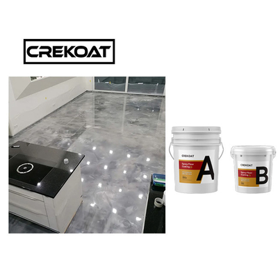 Rapidement séchage d'aucun plancher métallique de résine époxyde de bulle enduisant Pearl White