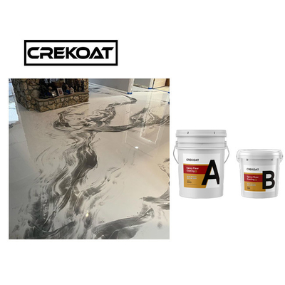 Éraflure de revêtement de plancher de Crystal Clear Concrete Metallic Epoxy résistante