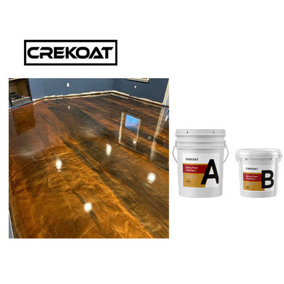 Éraflure de revêtement de plancher de Crystal Clear Concrete Metallic Epoxy résistante