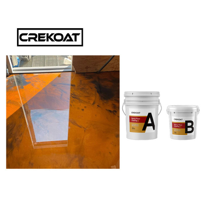 2 parts collent viscosité de garage de résine la basse de plancher de peinture de polymère métallique d'espace libre
