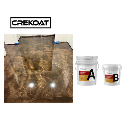 2 parts collent viscosité de garage de résine la basse de plancher de peinture de polymère métallique d'espace libre