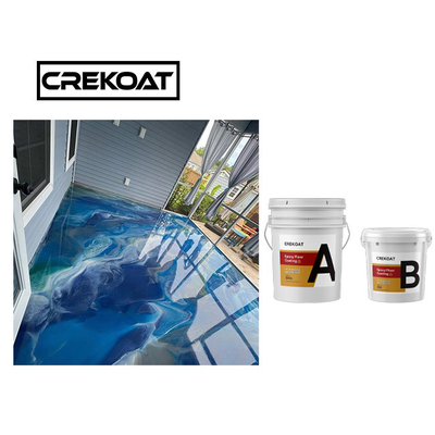 2 parts collent viscosité de garage de résine la basse de plancher de peinture de polymère métallique d'espace libre