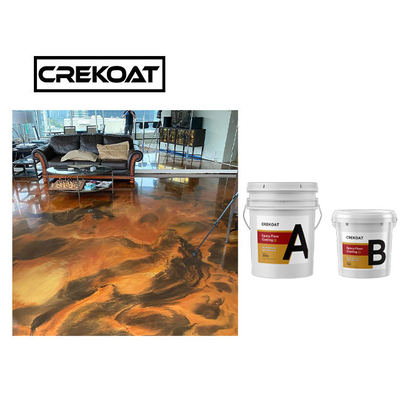 Plancher époxyde métallique industriel clair de lustre superbe enduisant deux composants