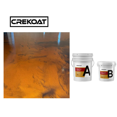 Plancher époxyde métallique industriel clair de lustre superbe enduisant deux composants