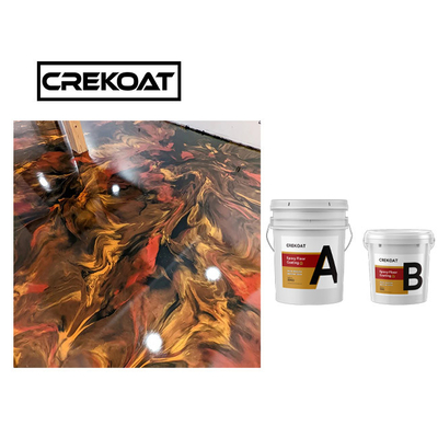 Noir de Crystal Metallic Epoxy Resin Coating de résistance de glissement et plancher d'époxyde d'or