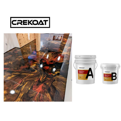 Noir de Crystal Metallic Epoxy Resin Coating de résistance de glissement et plancher d'époxyde d'or