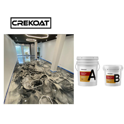 Base époxyde de Polyaspartic de plancher d'espace libre époxyde métallique non toxique de résine