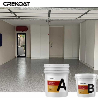Résine époxyde de mélange de Polyaspartic de plancher décoratif de flocon avec des puces de couleur