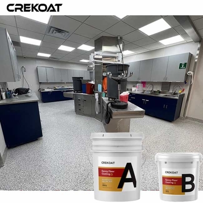 Peinture solide de plancher de résine époxyde de 100% avec les flocons acryliques décoratifs d'émission