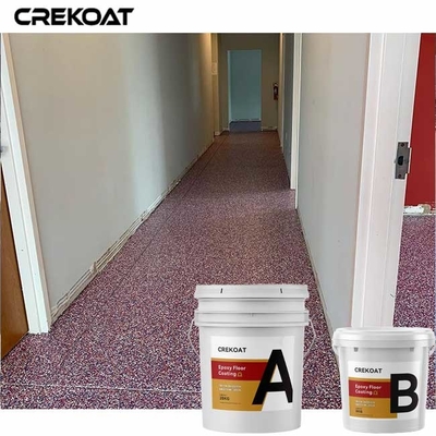 Peinture solide de plancher de résine époxyde de 100% avec les flocons acryliques décoratifs d'émission