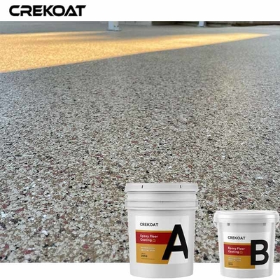 Peinture solide de plancher de résine époxyde de 100% avec les flocons acryliques décoratifs d'émission