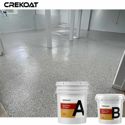 Système décoratif de flocon de résine époxyde de plancher d'émission transparente à base d'eau de revêtement