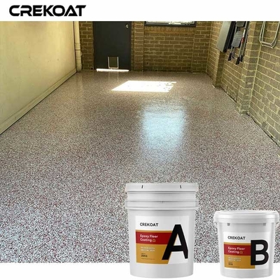 Revêtement décoratif de plancher de résine époxyde de terrasses de garages avec les flocons multi de couleur