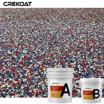 Revêtement décoratif de plancher de résine époxyde de terrasses de garages avec les flocons multi de couleur