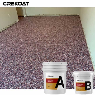 Revêtement époxyde de plancher de flocon de couleur multi avec de la résine époxyde claire à base d'eau