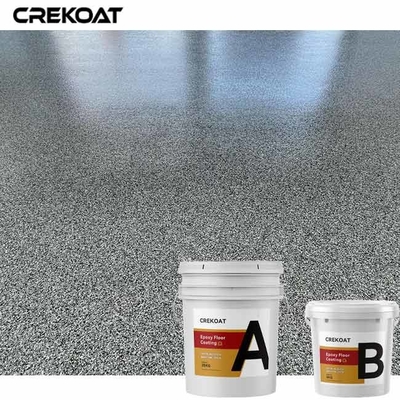 Revêtement époxyde de plancher de flocon de couleur multi avec de la résine époxyde claire à base d'eau