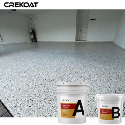Polyuréthane de revêtement Polyaspartic de flocons de plancher clair de résine époxyde pour les planchers en béton