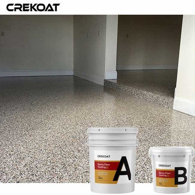Polyuréthane de revêtement Polyaspartic de flocons de plancher clair de résine époxyde pour les planchers en béton