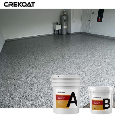 Revêtement de plancher de résine époxyde de polymère avec les flocons colorés par vinyle décoratif