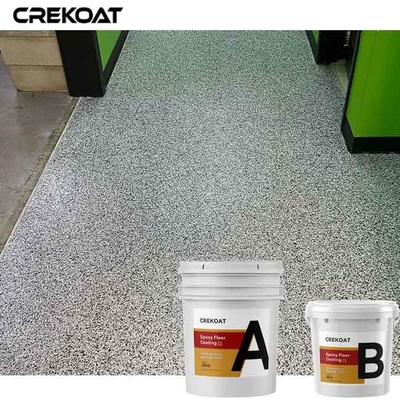 Plancher clair stable UV de résine époxyde enduisant la force industrielle des flocons