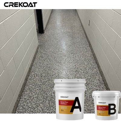 Les flocons colorés collent l'aspect de marbre de revêtement de granit de plancher de résine pour le garage