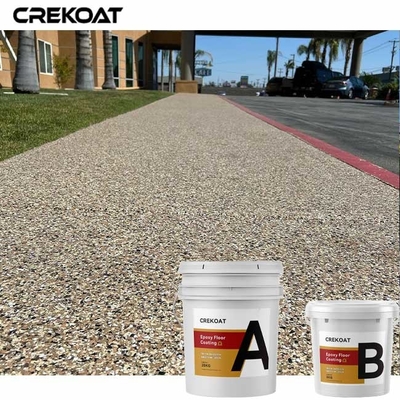 Plancher résistant de résine époxyde de glissement enduisant Gray Color Flakes Concrete Paint